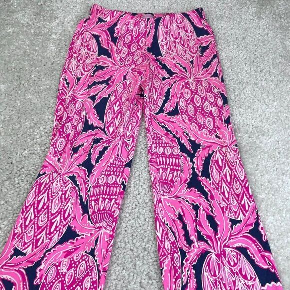 Lilly Pulitzer Georgia May Palazzo Pants Pink Coco Safari Print - Picture 5 of 8
